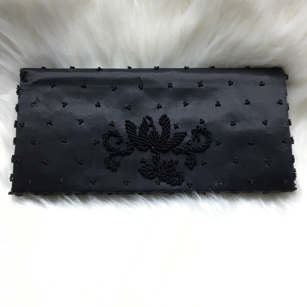 Vintage Black Beaded Purse. - Picture 4 of 9